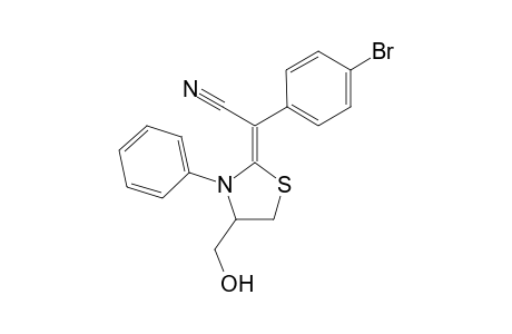 2-(1-Cyano-1-(4-bromophenyl))methylene-4-hydroxymethyl-3-phenylthiazolidine