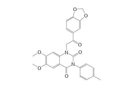 1-[2-(1,3-benzodioxol-5-yl)-2-oxoethyl]-6,7-dimethoxy-3-(4-methylphenyl)-2,4(1H,3H)-quinazolinedione