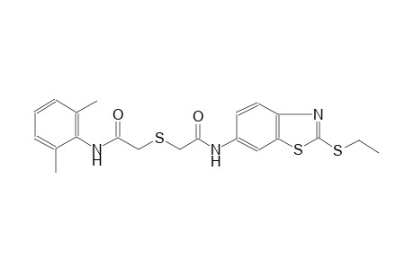 1-(2,6-dimethylphenyl)-3-({3-[2-(ethylsulfanyl)-1,3-benzothiazol-6-yl]-2-oxopropyl}sulfanyl)propan-2-one