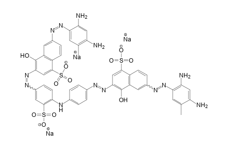 Trisodium 6-[(2,4-diamino-5-methylphenyl)diazenyl]-3-[(4-{[4-({7-[(2,4-diamino-5-methylphenyl)diazenyl]-1-hydroxy-4-sulfonato-2-naphthyl}diazenyl)phenyl]amino}-3-sulfonatophenyl)diazenyl]-4-hydroxy-1-naphthalenesulfonate