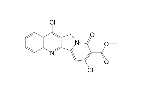 7,12-Dichloro-9-oxo-8-methoxycarbonyl-9,11-dihydro-indolizino[1,2-b]quinoline