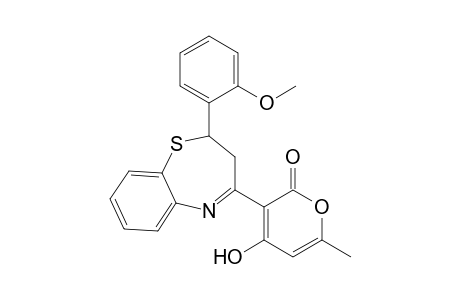 4-Hydroxy-3-[2-(2-methoxy-phenyl)-2,3-dihydro-benzo[b][1,4]thiazepin-4-yl]-6-methyl-pyran-2-one