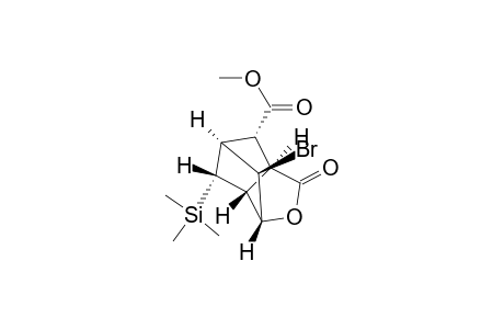 3,5-Methano-2H-cyclopenta[b]furan-7-carboxylic acid, 6-bromohexahydro-2-oxo-4-(trimethylsilyl)-, methyl ester, (3.alpha.,3a.beta.,4.beta.,5.alpha.,6.beta.,6a.beta.,7R*)-