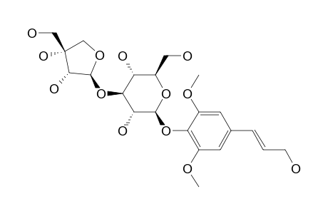 TINOSINEN(E)-1-(3-HYDROXY-1-PROPENYL)-3,5-DIMETHOXYPHENYL-4-O-BETA-D-APIOSYL-(1->3)-GLUCOSYL