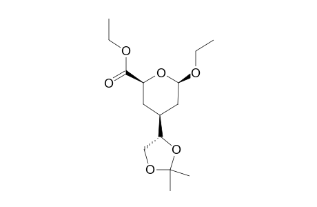 (2R,4S,6S)-2-ETHOXY-6-ETHOXYCARBONYL-4-[(1S)-1,2-O-ISOPROPYLIDENE-1,2-DIHYDROXYETHYL]-TETRAHYDROPYRAN