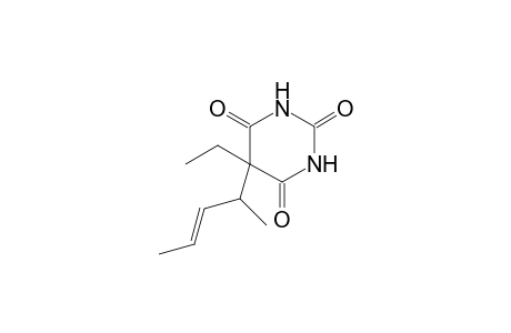 2,4,6(1H,3H,5H)-Pyrimidinetrione, 5-ethyl-5-(1-methyl-2-butenyl)-