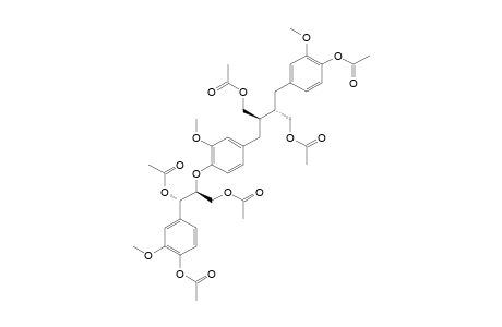 SESQUMAROCANOL-B-HEXAACETATE;4,4'',7'',9,9',9''-HEXAHYDROXY-3,3',3''-TRIMETHOXY-4',8''-EPOXY-8,8'-SESQUINEOLIGNAN-HEXAACETATE