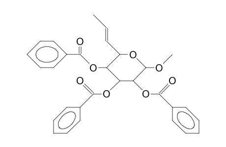 .alpha.-O-Methyl-6,7,8-trideoxy-galacto-oct-6-en-pyranoside tribenzoate