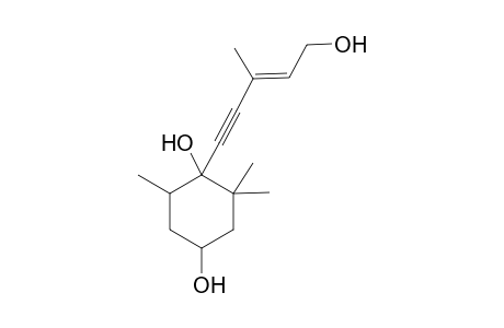 1-(5-Hydroxy-3-methyl-3-penten-1-ynyl)-2,2,6-trimethyl-1,4-cyclohexanediol