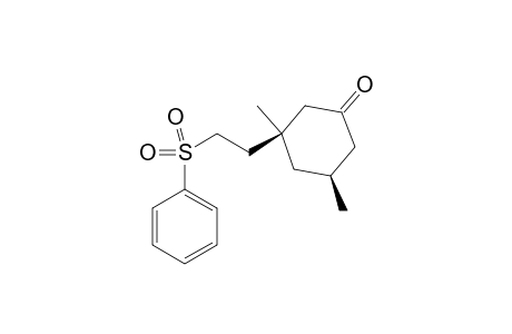 (cis)-3,5-Dimethyl-3-(2-(phenylsulfonyl)ethyl)cyclohexanone