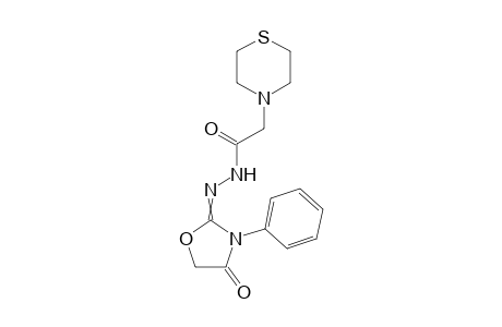 N'-(4-Oxo-3-phenyloxazolidin-2-ylidene)-2-thiomorpholinoacetohydrazide