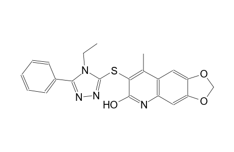 [1,3]dioxolo[4,5-g]quinolin-6-ol, 7-[(4-ethyl-5-phenyl-4H-1,2,4-triazol-3-yl)thio]-8-methyl-