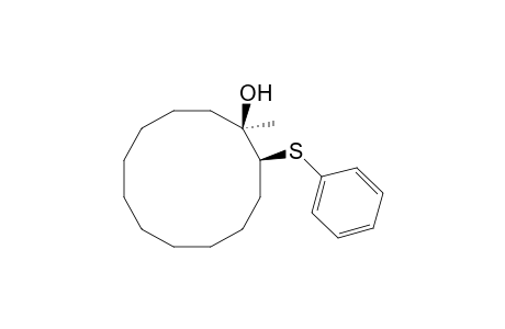 Cyclododecanol, 1-methyl-2-(phenylthio)-, (1R*,2S*)-(.+-.)-