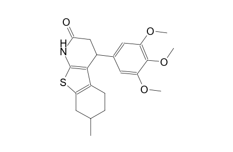 benzo[4,5]thieno[2,3-b]pyridin-2(1H)-one, 3,4,5,6,7,8-hexahydro-7-methyl-4-(3,4,5-trimethoxyphenyl)-