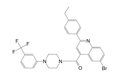 6-bromo-2-(4-ethylphenyl)-4-({4-[3-(trifluoromethyl)phenyl]-1-piperazinyl}carbonyl)quinoline