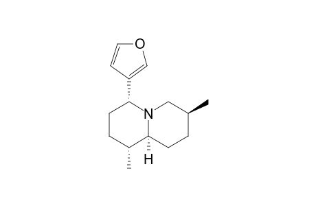 2H-Quinolizine, 4-(3-furanyl)octahydro-1,7-dimethyl-, [1R-(1.alpha.,4.alpha.,7.beta.,9a.alpha.)]-