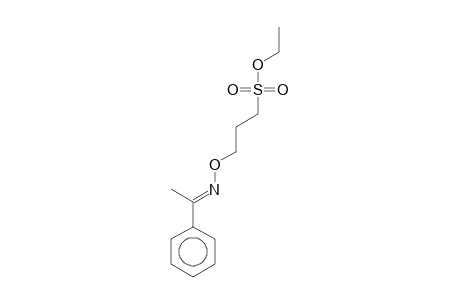 Propanesulfonic acid, 3-(methylbenzylideneaminooxy)-, ethyl ester