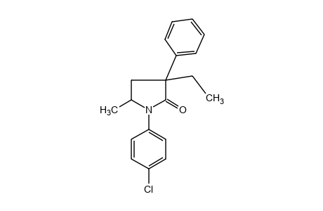 1-(p-chlorophenyl)-3-ethyl-5-methyl-3-phenyl-2-pyrrolidinone