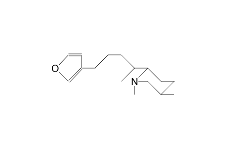 trans-5-(4-[3-Furanyl]-2-pentyl)-1,3-dimethyl-piperidine