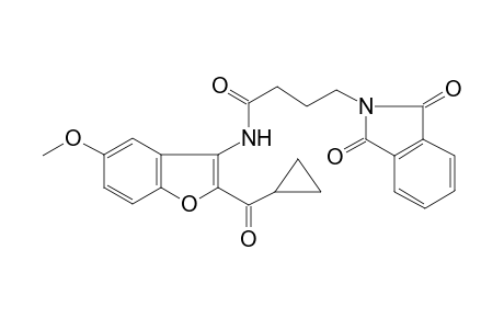 4-[1,3-bis(oxidanylidene)isoindol-2-yl]-N-(2-cyclopropylcarbonyl-5-methoxy-1-benzofuran-3-yl)butanamide