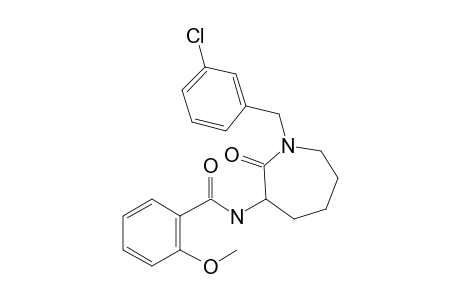 N-[1-(3-Chlorobenzyl)-2-oxoazepan-3-yl]-2-methoxybenzamide