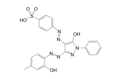 3-[(2-Hydroxy-4-tolyl)diazeny]-1-phenyl-4-[(4-(hydroxysulfonyl)phenyl)diazonyl]-1H-pyrazol-5-ol