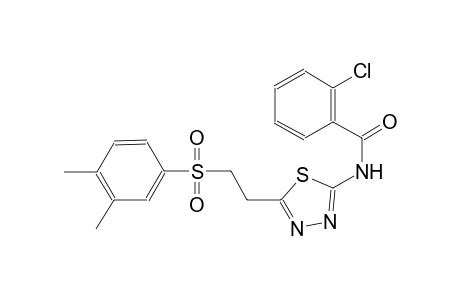 2-chloro-N-(5-{2-[(3,4-dimethylphenyl)sulfonyl]ethyl}-1,3,4-thiadiazol-2-yl)benzamide