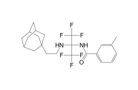 N-[1-(2-Adamantan-1-yl-ethylamino)-2,2,2-trifluoro-1-trifluoromethyl-ethyl]-3-methyl-benzamide