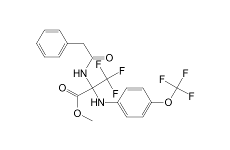 3,3,3-trifluoro-2-[(1-oxo-2-phenylethyl)amino]-2-[4-(trifluoromethoxy)anilino]propanoic acid methyl ester