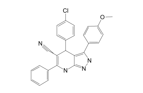 4-(4-CHLOROPHENYL)-5-CYANO-4,7-DIHYDRO-3-(4-METHOXYPHENYL)-6-PHENYL-2H-PYRAZOLO-[3,4-B]-PYRIDINE