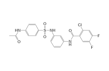 benzamide, N-[3-[[[4-(acetylamino)phenyl]sulfonyl]amino]phenyl]-2-chloro-4,5-difluoro-