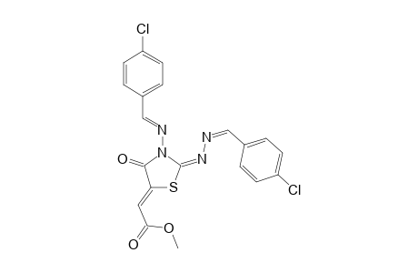 (Z)-Methyl 2-[(Z)-3-((E)-(4-chlorobenzylidene)amino)-2-((E)-(4-chlorobenzylidene)hydrazono)-4-oxothiazolidin-5-ylidene]acetate