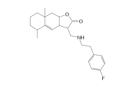 3-[[2-(4-fluorophenyl)ethylamino]methyl]-5,8a-dimethyl-3,3a,5,6,7,8,9,9a-octahydrobenzo[f]benzofuran-2-one