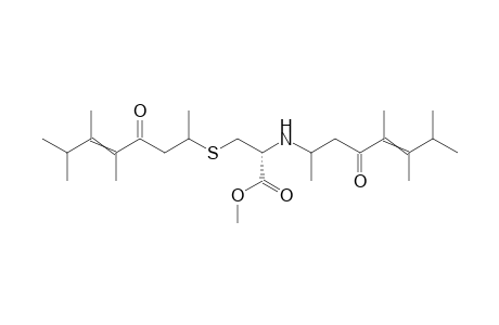 2-(5,6,7-trimethyl-4-oxooct-5-en-2-ylamino)-3-(5,6,7-trimethyl-4-oxooct-5-en-2-ylthio)methyl propionate