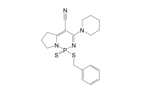Pyrrolo[1,2-c][1,3,2]diazaphosphorine-4-carbonitrile, 1,5,6,7-tetrahydro-1-[(phenylmethyl)thio]-3-(1-piperidinyl)-, 1-sulfide