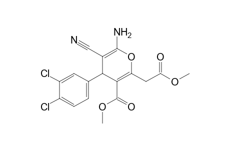 2-Amino-3-cyano-4-(3,4-dichlorophenyl)-5-(methoxycarbonyl)-6-(methoxycarbonylmethyl)-4H-pyran-