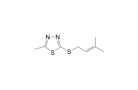 2-Methyl-5-((3-methylbut-2-en-1-yl)thio)-1,3,4-thiadiazole