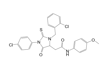 2-[3-(2-chlorobenzyl)-1-(4-chlorophenyl)-5-oxo-2-thioxo-4-imidazolidinyl]-N-(4-methoxyphenyl)acetamide