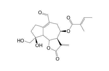 (3aR,4R,9S) 6-Formyl-decahydro-9-hydroxy-9-(hydroxymethyl)-3-methylene-2-oxoazuleno[4,5-b]furan-4-yl 2'-Methyl-2'-butenoate