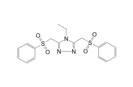 4-ethyl-3,5-bis[(phenylsulfonyl)methyl]-4H-1,2,4-triazole