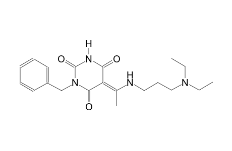 (5E)-1-benzyl-5-(1-{[3-(diethylamino)propyl]amino}ethylidene)-2,4,6(1H,3H,5H)-pyrimidinetrione