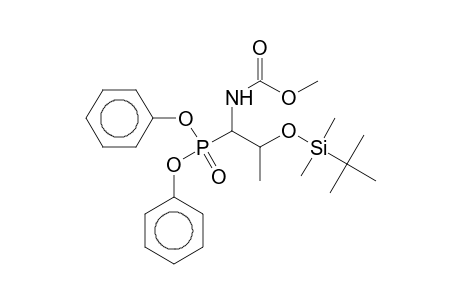 Diphenyl 2-([tert-butyl(dimethyl)silyl]oxy)-1-[(methoxycarbonyl)amino]propylphosphonate