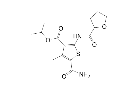 isopropyl 5-(aminocarbonyl)-4-methyl-2-[(tetrahydro-2-furanylcarbonyl)amino]-3-thiophenecarboxylate