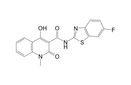 4-Hydroxy-1-methyl-2-oxo-1,2-dihydro-quinoline-3-carboxylic acid (6-fluoro-benzothiazol-2-yl)-amide