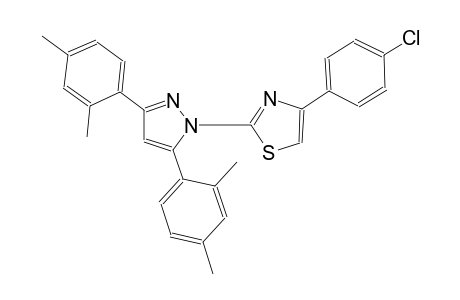 2-[3,5-bis(2,4-dimethylphenyl)-1H-pyrazol-1-yl]-4-(4-chlorophenyl)-1,3-thiazole