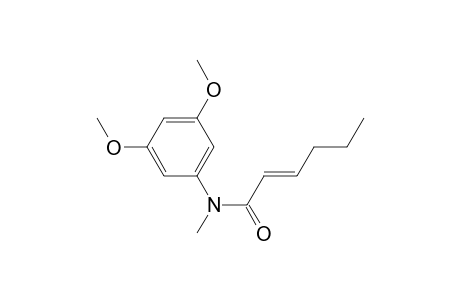 (E)-N-(3,5-dimethoxyphenyl)-N-methylhex-2-enamide