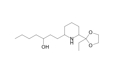 1-[6'-(2"-Ethyl-1",3"-dioxolan-2"-yl)-2'-piperidyl]-3-heptanol