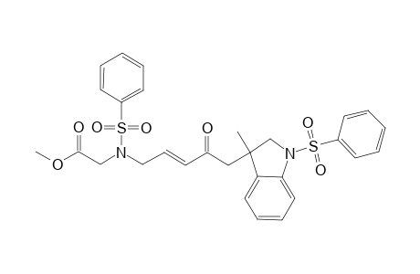 Methyl 2-[(E)-5-(3-mehyl-1-phenylsulfonyl-2,3-dihydro-1H-3-indolyl)-4-oxo-2-pentenyl(phenyl)sulfonamido]acetate