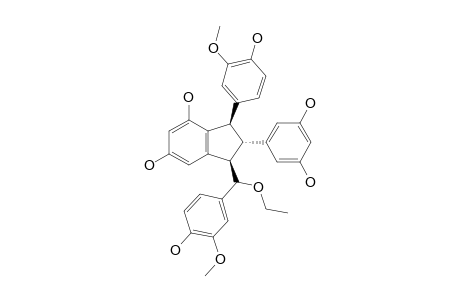 LEHMBACHOL-C;1-[1-ETHOXY-1-(3-METHOXY-4-HYDROXYPHENYL)-METHYL]-2-(3,5-DIMETHOXYPHENYL)-3-(3-METHOXY-4-HYDROXYPHENYL)-4,6-DIHYDROXY-2,3-DIHYDRO-1H-