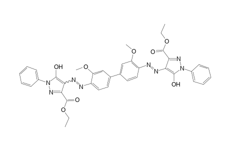 o-Dianisidine=>(2 mol)3-carbethoxy-1-phenyl-5-pyrazolon